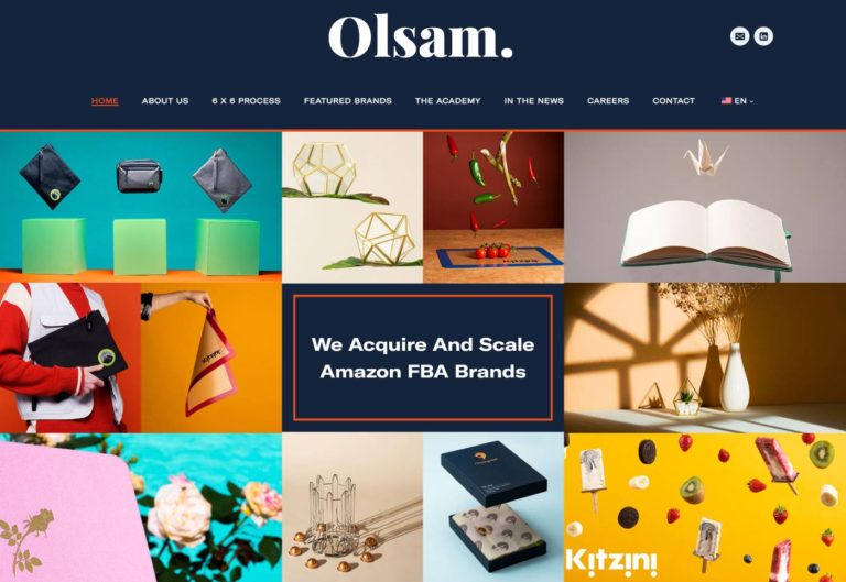 a screenshot of Olsam's website showcasing the CONCAT Tech team's web design and web development